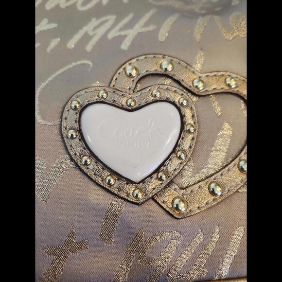 Coach Lurex New York Script Holiday Limited Edition Hobo F17472 - Picture 6 of 14